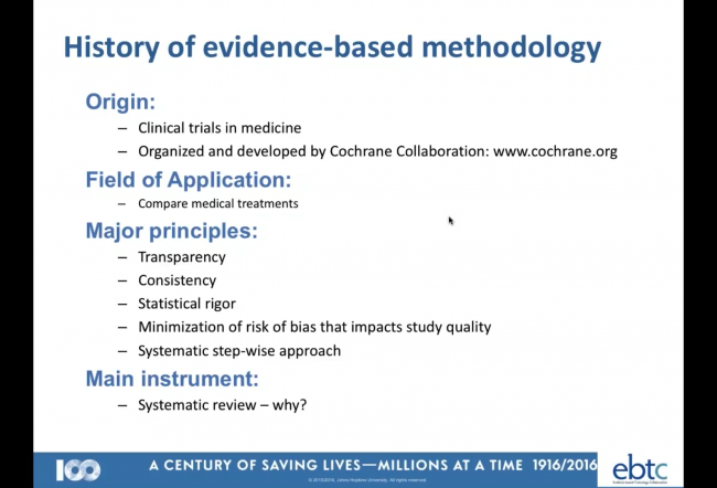 Evidence Based Chemical Assessment